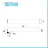 Scheda tecnica Lampada LED 26 cm cromo per specchio a filo luce naturale 4000K