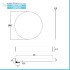 Scheda tecnica Specchio tondo 60 cm a filo lucido con lampada a LED da 26 cm
