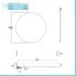 Scheda tecnica Specchio tondo 60 cm a filo lucido con lampada a LED da 26 cm