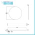 Scheda tecnica Specchio tondo 80 cm a filo lucido con lampada a LED da 26 cm