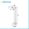 Scheda tecnica Piantana portasciugamani da appoggio in acciaio cromato Style