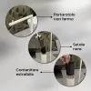 Informazioni Piantana porta rotolo e scopino da appoggio in acciaio bianco opaco Style