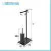 Scheda tecnica Piantana porta rotolo e scopino da appoggio in acciaio nero opaco Fusion