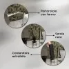 Informazioni Piantana porta rotolo e porta scopino da appoggio in acciaio cromo Fusion