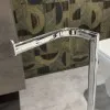 Dettaglio 1 Piantana porta rotolo e porta scopino da appoggio in acciaio cromo Fusion