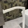 Dettaglio 1 Piantana porta rotolo e scopino da appoggio in acciaio bianco opaco Fusion