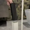 Dettaglio 3 Piantana porta rotolo e scopino da appoggio in acciaio bianco opaco Fusion