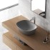 Lavello bagno da appoggio ovale 50x38 cm grigio scuro opaco Tokyo