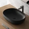 Lavabo da appoggio ovale 60x41 cm nero opaco Tokyo
