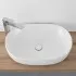 Lavandino da appoggio ovale 60x41 cm bianco opaco Tokyo