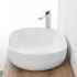 Lavamani da appoggio ovale 60x41 cm bianco opaco Tokyo