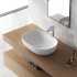 Lavello bagno da appoggio ovale 60x41 cm bianco opaco Tokyo