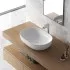 Lavello bagno da appoggio ovale 60x41 cm bianco opaco Tokyo