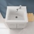 Mobile lavanderia 60x50 grigio calce Moon con vasca in ceramica Dolomite