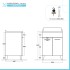 Scheda tecnica Mobile lavatoio 60x50 grigio calce Moon con vasca in ceramica Dolomite