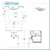 Scheda tecnica lavabo Mobile bagno a terra 80 cm bianco e rovere con 2 ante soft-close Kleo