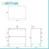 Scheda tecnica Mobile bagno a terra 80 cm bianco e rovere con cassetti soft-close Kleo