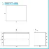 Scheda tecnica Mobile bagno sospeso 100 cm bianco e rovere con cassetti soft-close Kleo