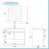 Scheda tecnica Mobile bagno sospeso 80 cm bianco e rovere con ante e vano a giorno Kleo