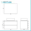 Scheda tecnica Mobile bagno sospeso 80 cm bianco e rovere con cassetti soft-close Kleo
