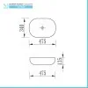 Scheda tecnica lavabo Mobile bagno sospeso 80 cm bianco e rovere con cassetti soft-close Kleo