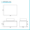 Scheda tecnica Mobile bagno sospeso 80 cm bianco e rovere con lavabo e specchio Kleo