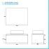 Scheda tecnica Mobile bagno sospeso 80 cm bianco e rovere con lavabo e specchio Kleo