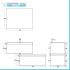 Scheda tecnica Mobile bagno sospeso 80 cm bianco e rovere con cassetto sfalsato Kleo