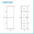 Scheda tecnica Pensile bagno sospeso 112 cm bianco e rovere con ante soft-close Kleo
