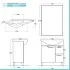 Mobile bagno a terra 75 cm grigio calce con lavabo e specchio Moon