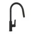 Miscelatore cucina nero in acciaio inox con doccetta estraibile Kitchen
