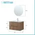 Scheda tecnica Mobile bagno sospeso 80 rovere cannettato doppi cassetto lavabo e specchio Wise