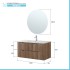 Scheda tecnica Mobile bagno sospeso 100 rovere cannettato doppi cassetto lavabo e specchio Wise