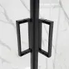 Maniglie Box doccia semicircolare 90x90 cm nero scorrevole in cristallo trasparente Tay