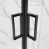 Maniglie Box doccia semicircolare 90x90 cm nero scorrevole in cristallo trasparente Tay