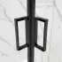 Maniglie Box doccia semicircolare 90x90 cm nero scorrevole in cristallo trasparente Tay