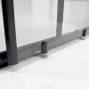 Sgancio rapido Box doccia semicircolare 90x90 cm nero scorrevole in cristallo trasparente Tay