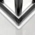 Ante Box doccia semicircolare 90x90 cm nero scorrevole in cristallo trasparente Tay