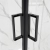Maniglie Box doccia semicircolare 80x80 cm nero scorrevole in cristallo trasparente Tay