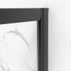 Dettagli Box doccia semicircolare 80x80 cm nero scorrevole in cristallo trasparente Tay