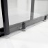 Sgancio rapido Box doccia semicircolare 80x80 cm nero scorrevole in cristallo trasparente Tay