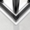 Ante Box doccia semicircolare 80x80 cm nero scorrevole in cristallo trasparente Tay