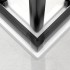 Ante Box doccia semicircolare 80x80 cm nero scorrevole in cristallo trasparente Tay