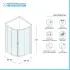 Scheda tecnica Box doccia semicircolare 90x90 cm cromo scorrevole in cristallo trasparente Tay
