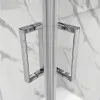 Maniglie Box doccia semicircolare 90x90 cm cromo scorrevole in cristallo trasparente Tay