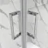 Maniglie Box doccia semicircolare 90x90 cm cromo scorrevole in cristallo trasparente Tay