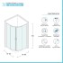 Scheda tecnica Box doccia semicircolare 80x80 cm cromo scorrevole in cristallo trasparente Tay