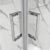 Maniglie Box doccia semicircolare 80x80 cm cromo scorrevole in cristallo trasparente Tay