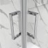Maniglie Box doccia semicircolare 80x80 cm cromo scorrevole in cristallo trasparente Tay