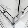 Profili Box doccia semicircolare 80x80 cm cromo scorrevole in cristallo trasparente Tay